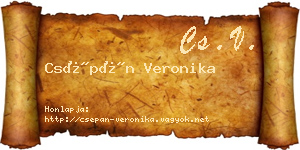 Csépán Veronika névjegykártya