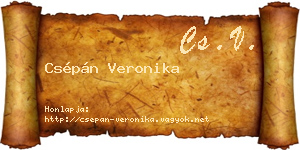 Csépán Veronika névjegykártya